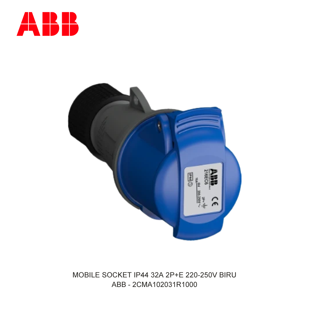 MOBILE SOCKET IP44 32A 2P+E 220-250V BIRU