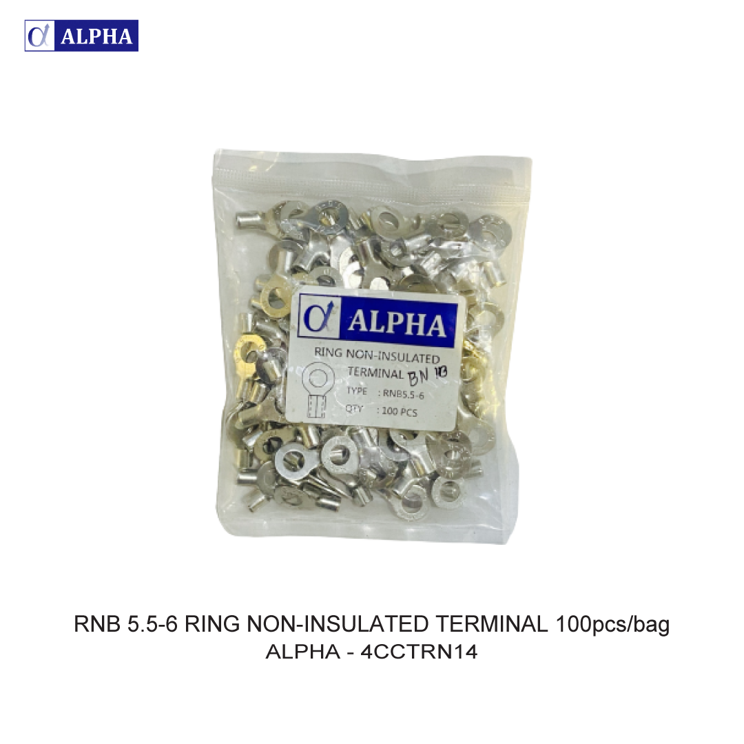 RNB 5.5-6 RING NON-INSULATED TERMINAL 100pcs/bag
