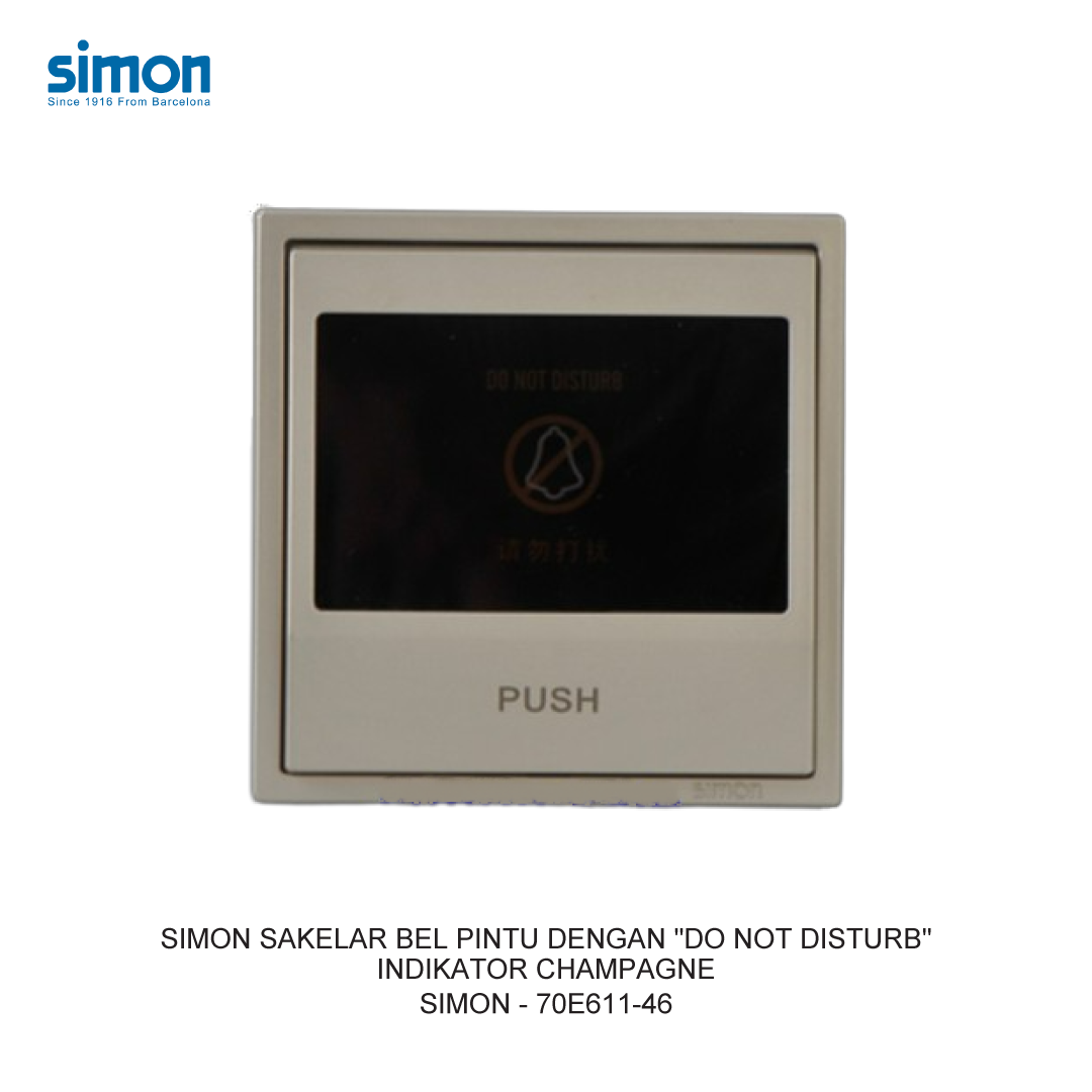 SIMON i7 DOORBELL SWITCH MODULE WITH "DO NOT DISTURB"INDICATOR CHAMPAGNE