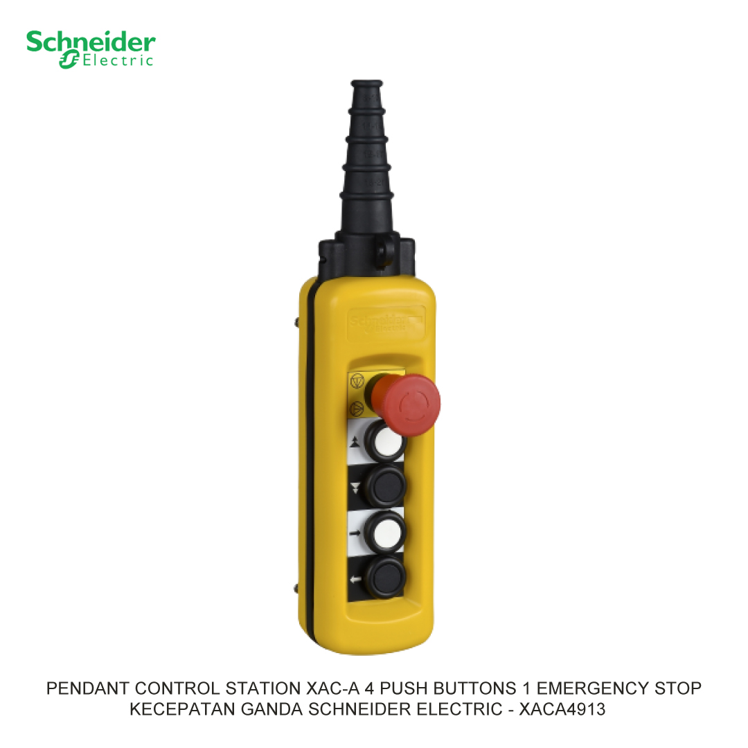 PENDANT CONTROL STATION XAC-A 4 PUSH BUTTONS 1 EMERGENCY STOP