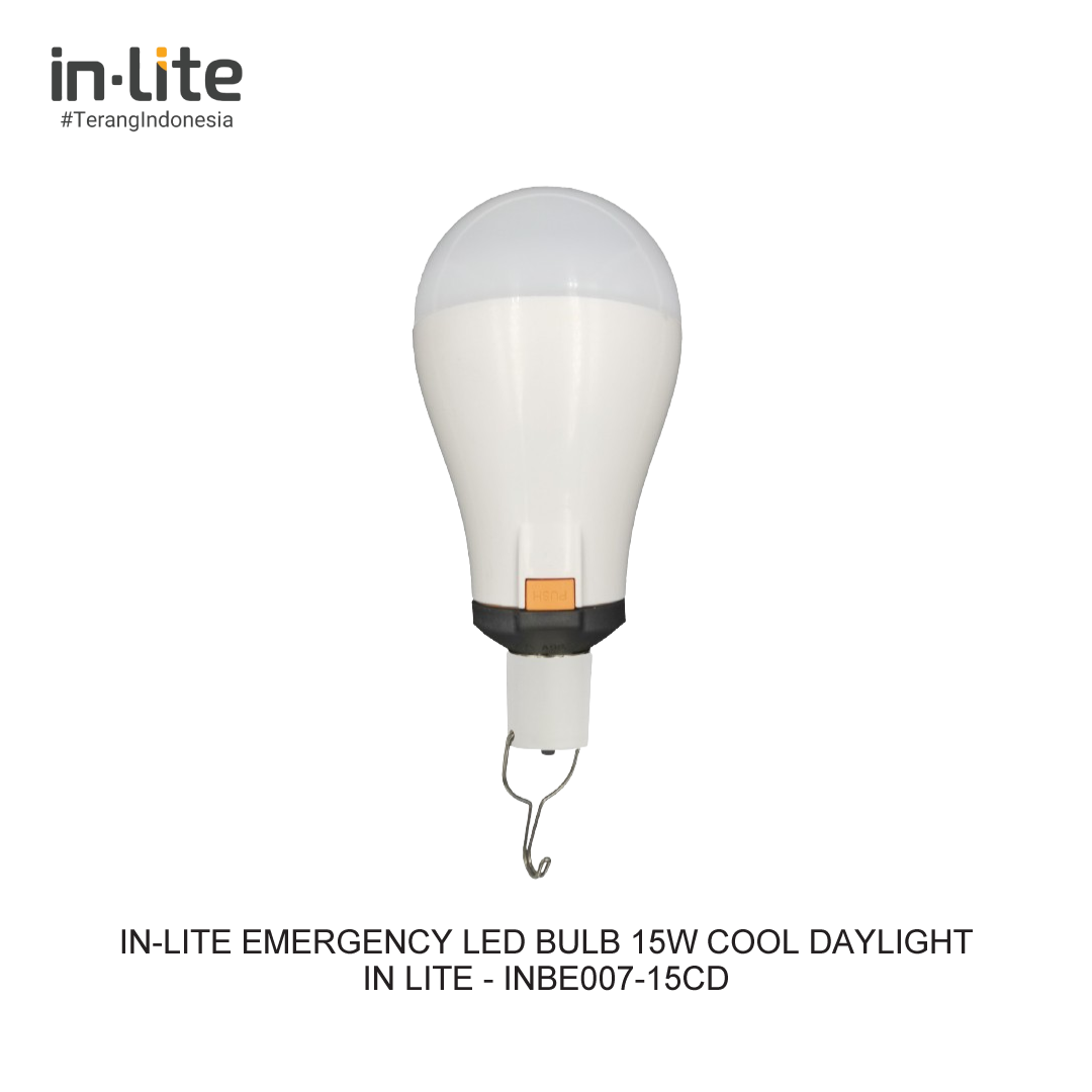 IN-LITE EMERGENCY LED BULB 15W PUTIH