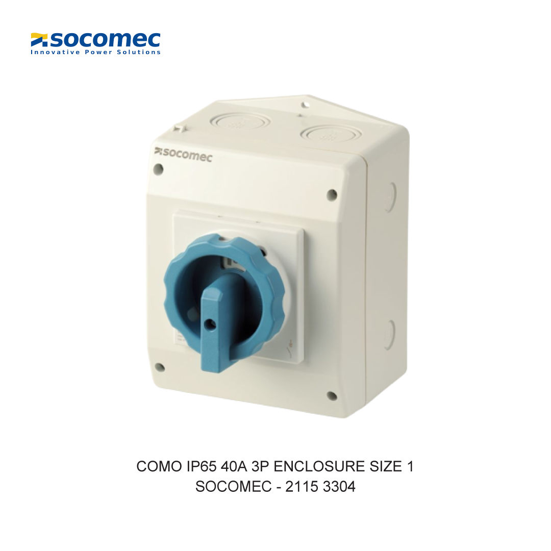 COMO IP65 40A 3P ENCLOSURE SIZE 1