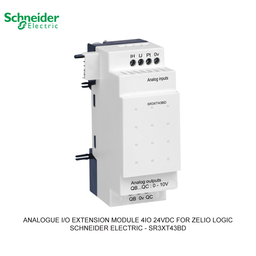ANALOGUE I/O EXTENSION MODULE 4IO 24VDC FOR ZELIO LOGIC