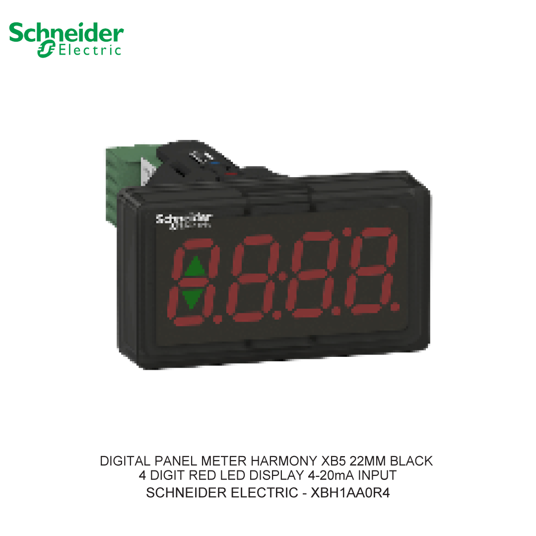 DIGITAL PANEL METER HARMONY XB5 22MM BLACK 4 DIGIT RED LED DISPLAY 4-20mA INPUT