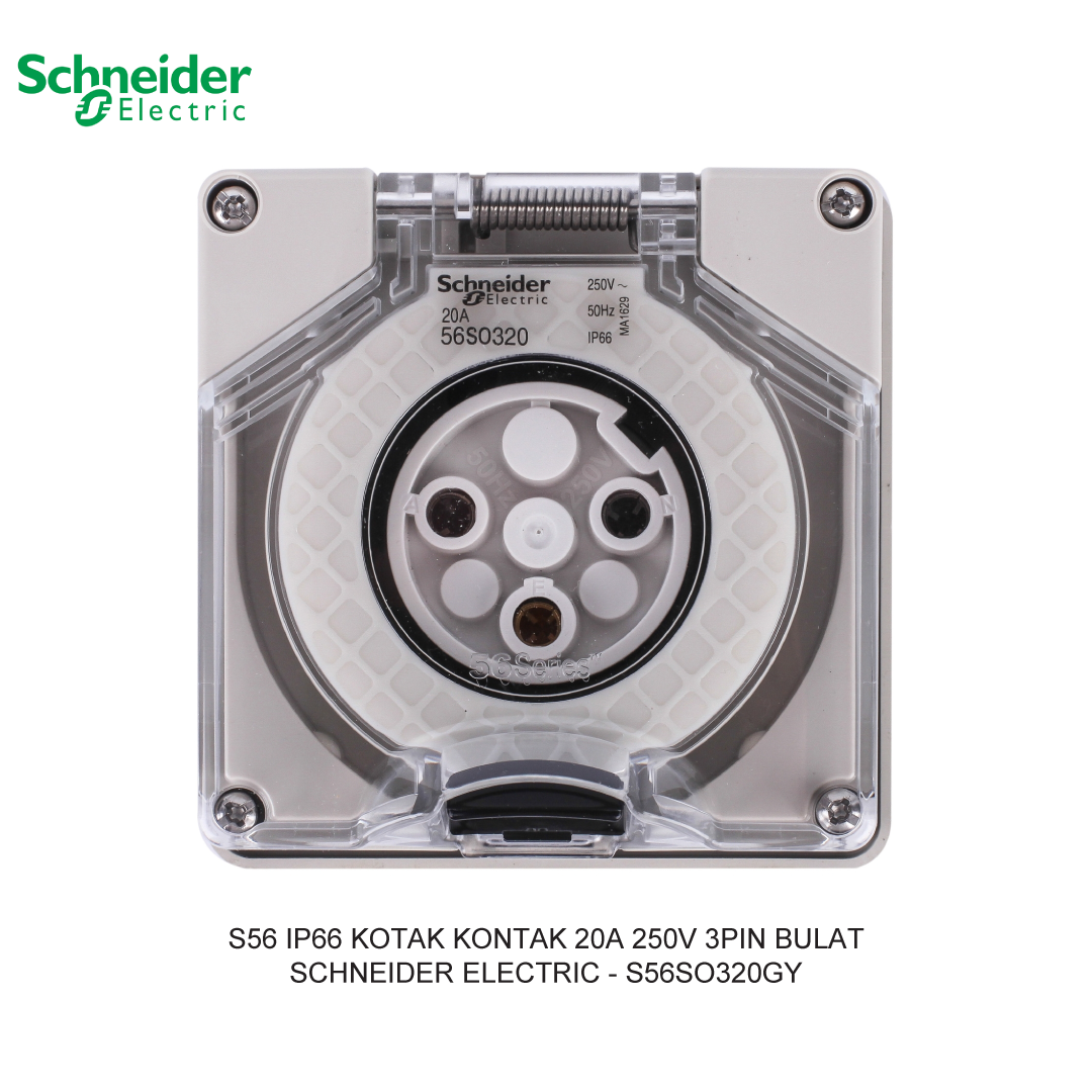 S56 IP66 KOTAK KONTAK 20A 250V 3PIN BULAT