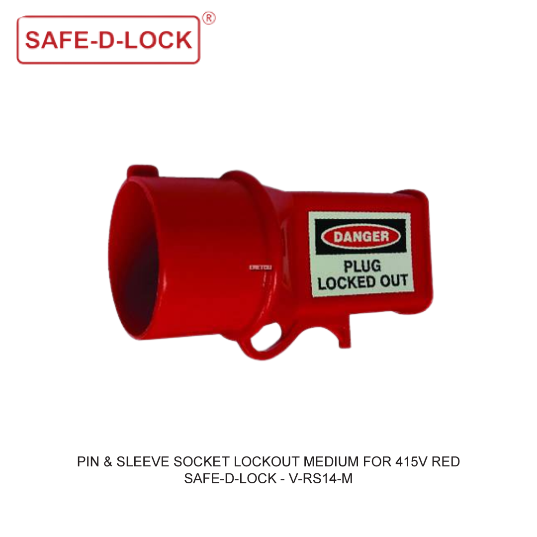 PIN & SLEEVE SOCKET LOCKOUT MEDIUM FOR 415V RED