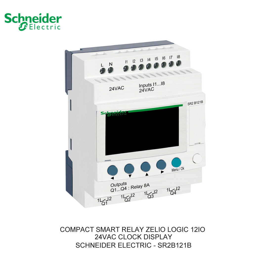 COMPACT SMART RELAY ZELIO LOGIC 12IO 24VAC CLOCK DISPLAY