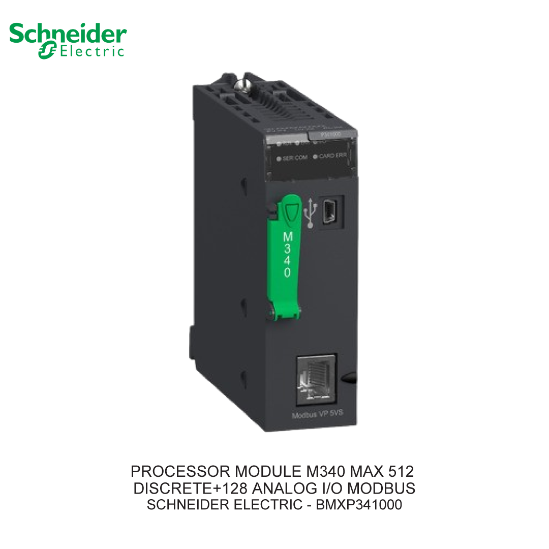 PROCESSOR MODULE M340 MAX 512 DISCRETE+128 ANALOG I/O MODBUS