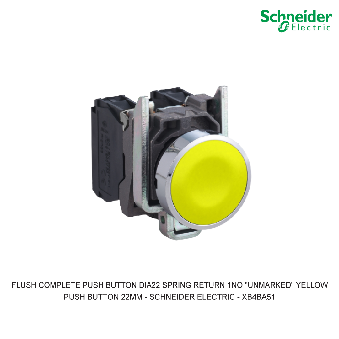 FLUSH COMPLETE PUSH BUTTON DIA22 SPRING RETURN 1NO