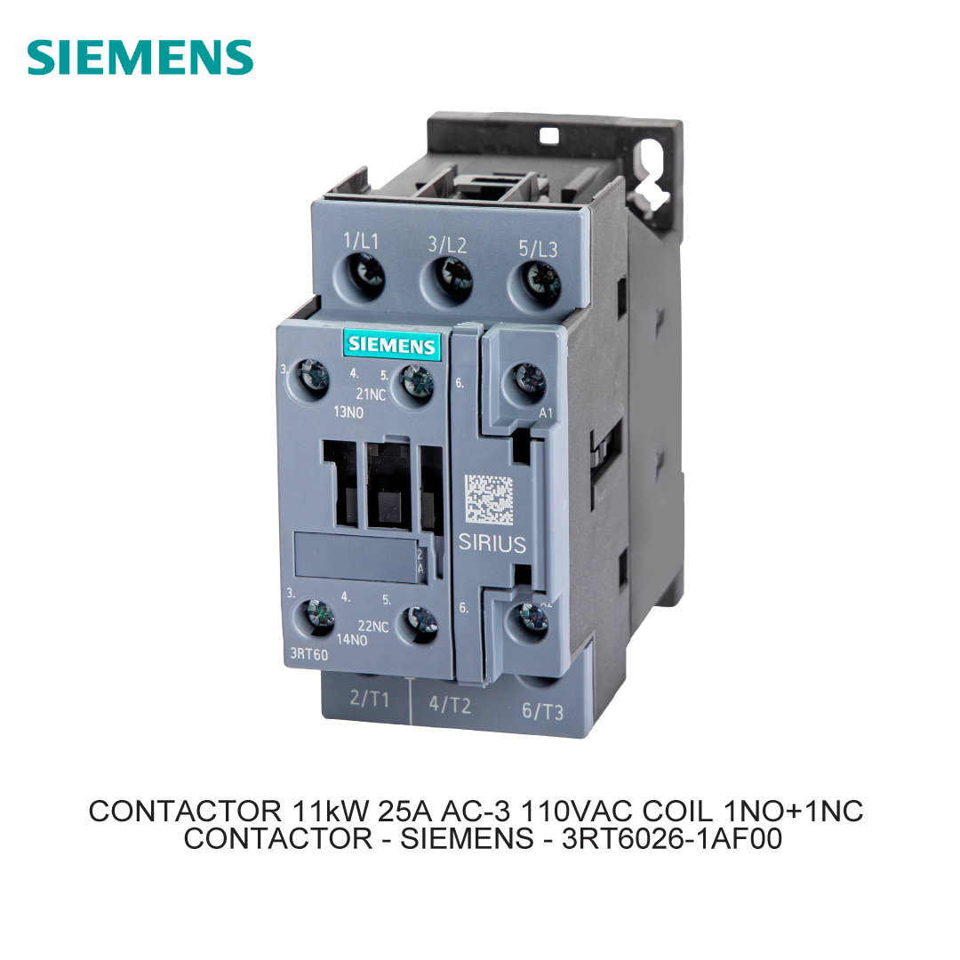 CONTACTOR 11kW 25A AC-3 110VAC COIL 1NO+1NC