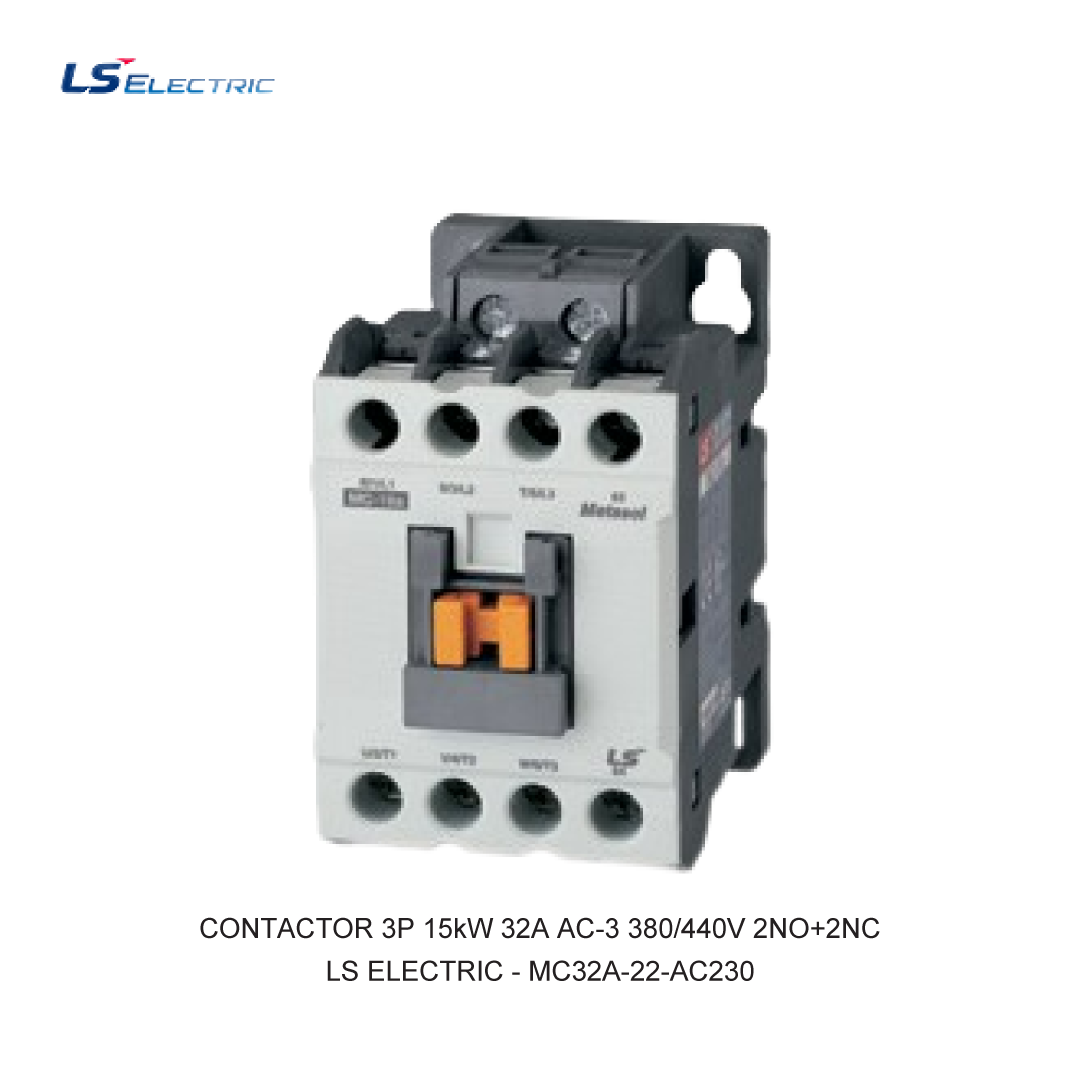 CONTACTOR 3P 15kW 32A AC-3 380/440V 2NO+2NC