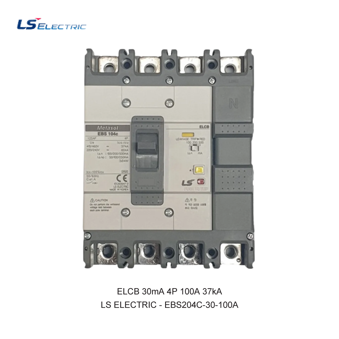ELCB 30mA 4P 100A 37kA