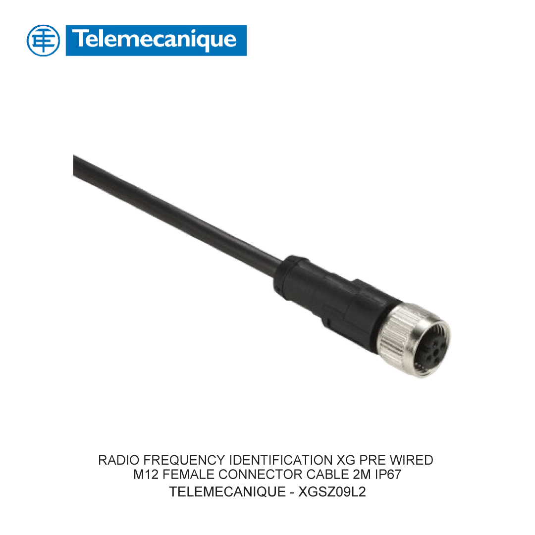 RADIO FREQUENCY IDENTIFICATION XG PRE WIRED M12 FEMALE CONNECTOR CABLE 2M IP67