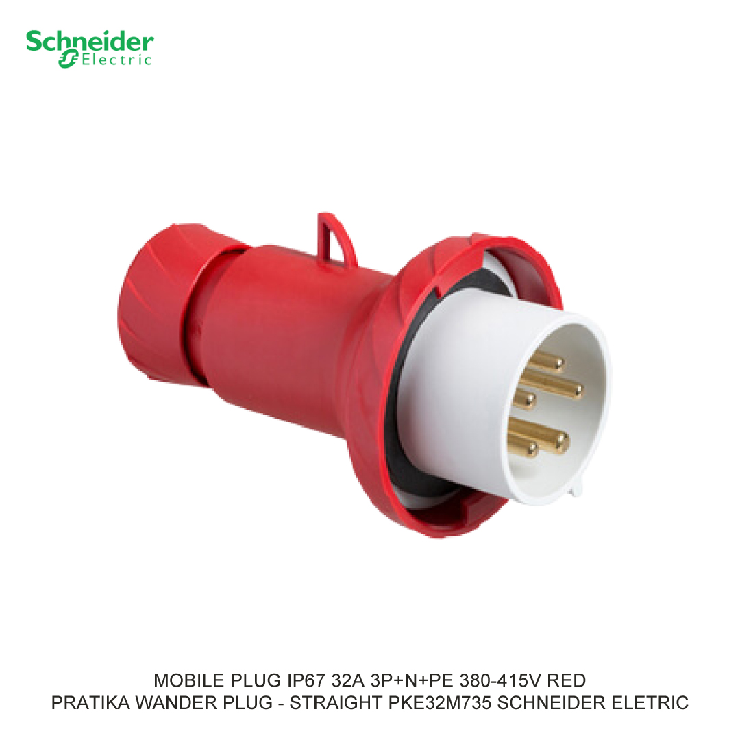 MOBILE PLUG IP67 32A 3P+N+PE 380-415V MERAH