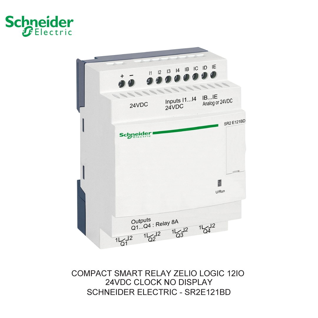 COMPACT SMART RELAY ZELIO LOGIC 12IO 24VDC CLOCK NO DISPLAY