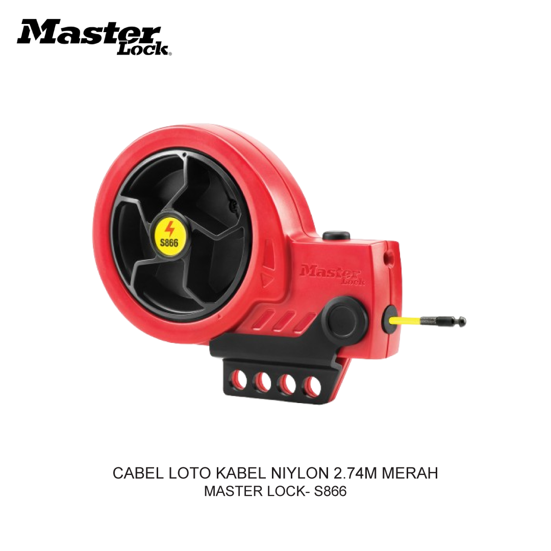 CABEL LOTO KABEL NIYLON 2.74M RED