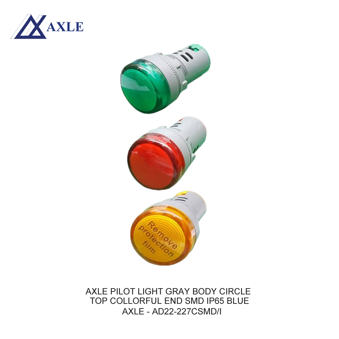 AXLE PILOT LIGHT GRAY BODY CIRCLE TOP COLLORFUL END SMD IP65 BLUE