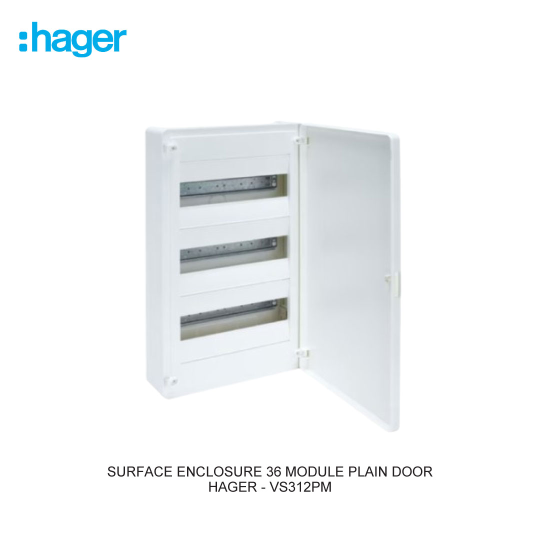 SURFACE ENCLOSURE 36 MODULE PLAIN DOOR