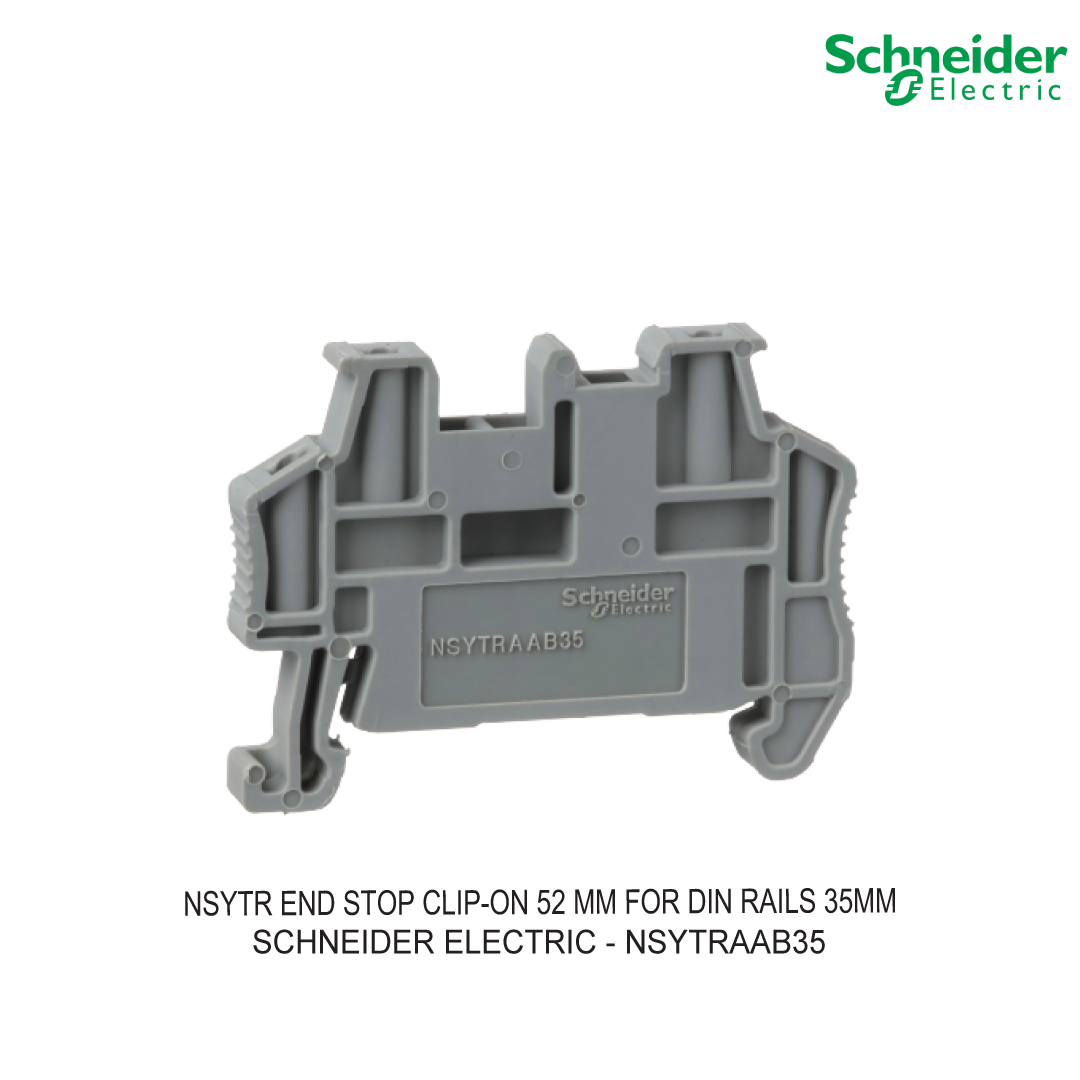 NSYTR END STOP CLIP-ON 52 MM FOR DIN RAILS 35MM