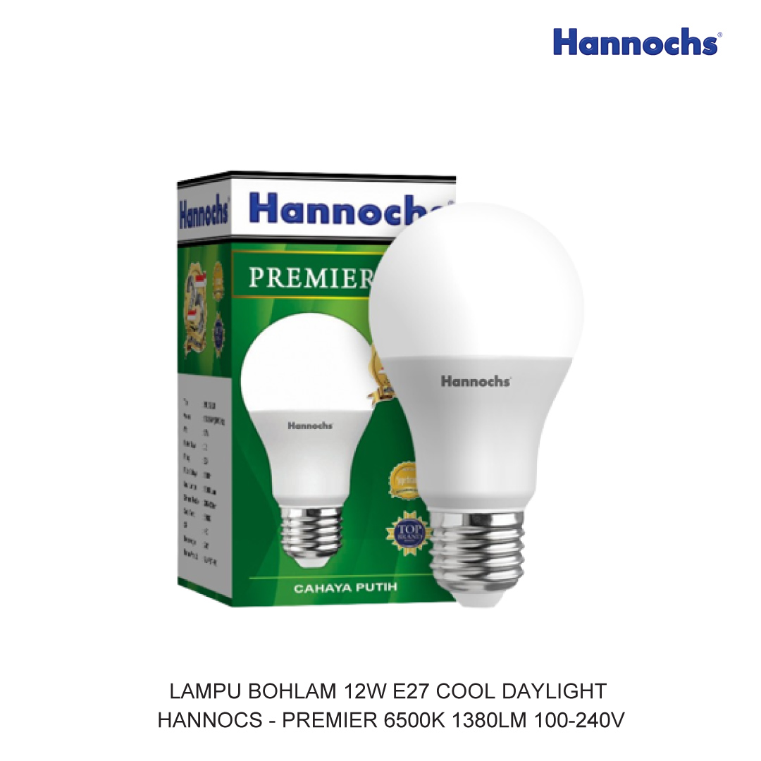 LAMPU BOHLAM 12W E27 COOL DAYLIGHT HANNOCHS