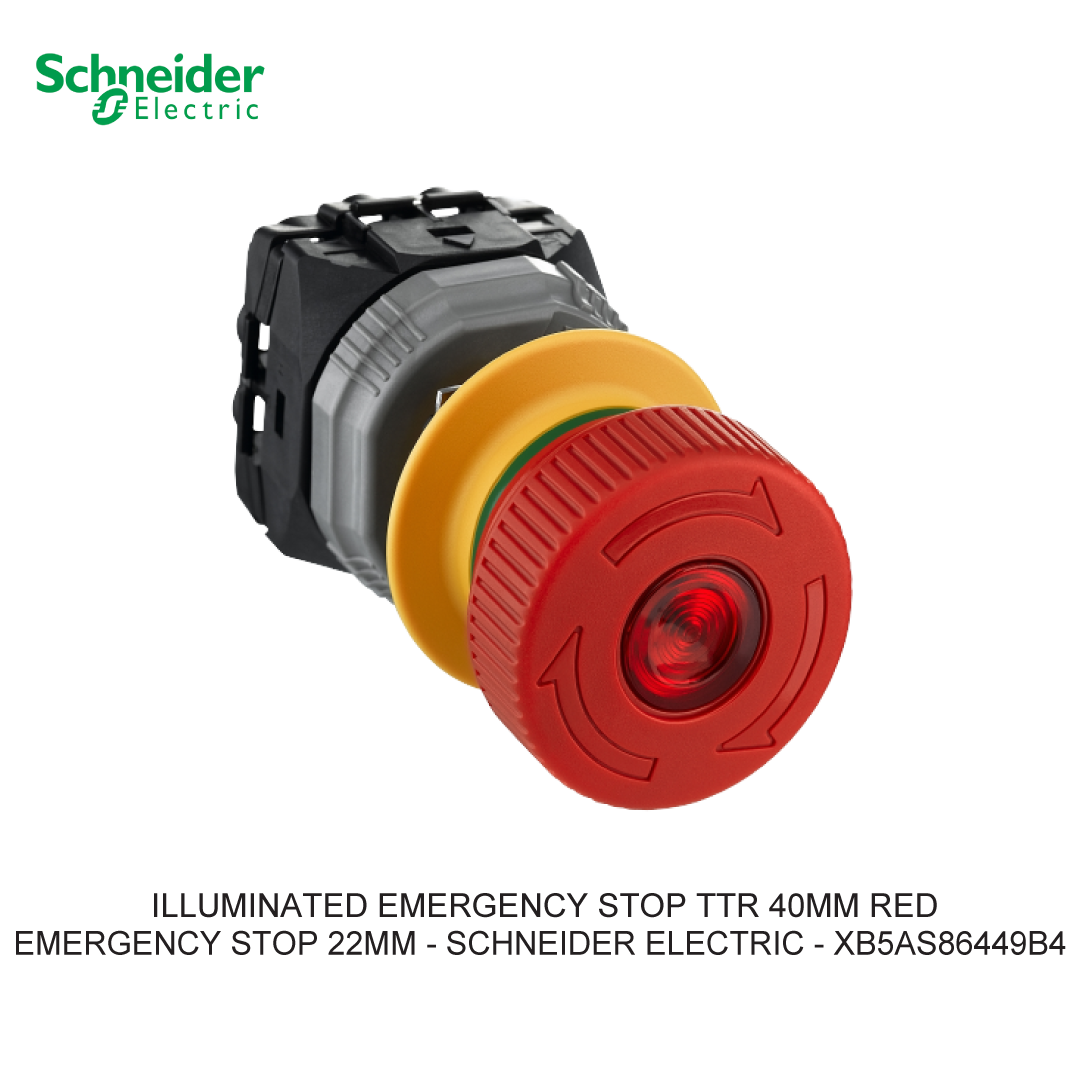 ILLUMINATED EMERGENCY STOP TTR 40MM RED