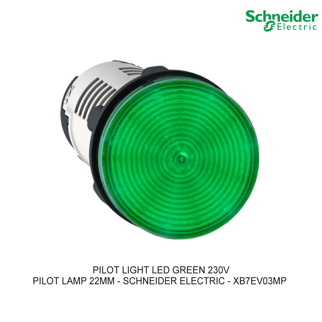 PILOT LIGHT LED GREEN 230V