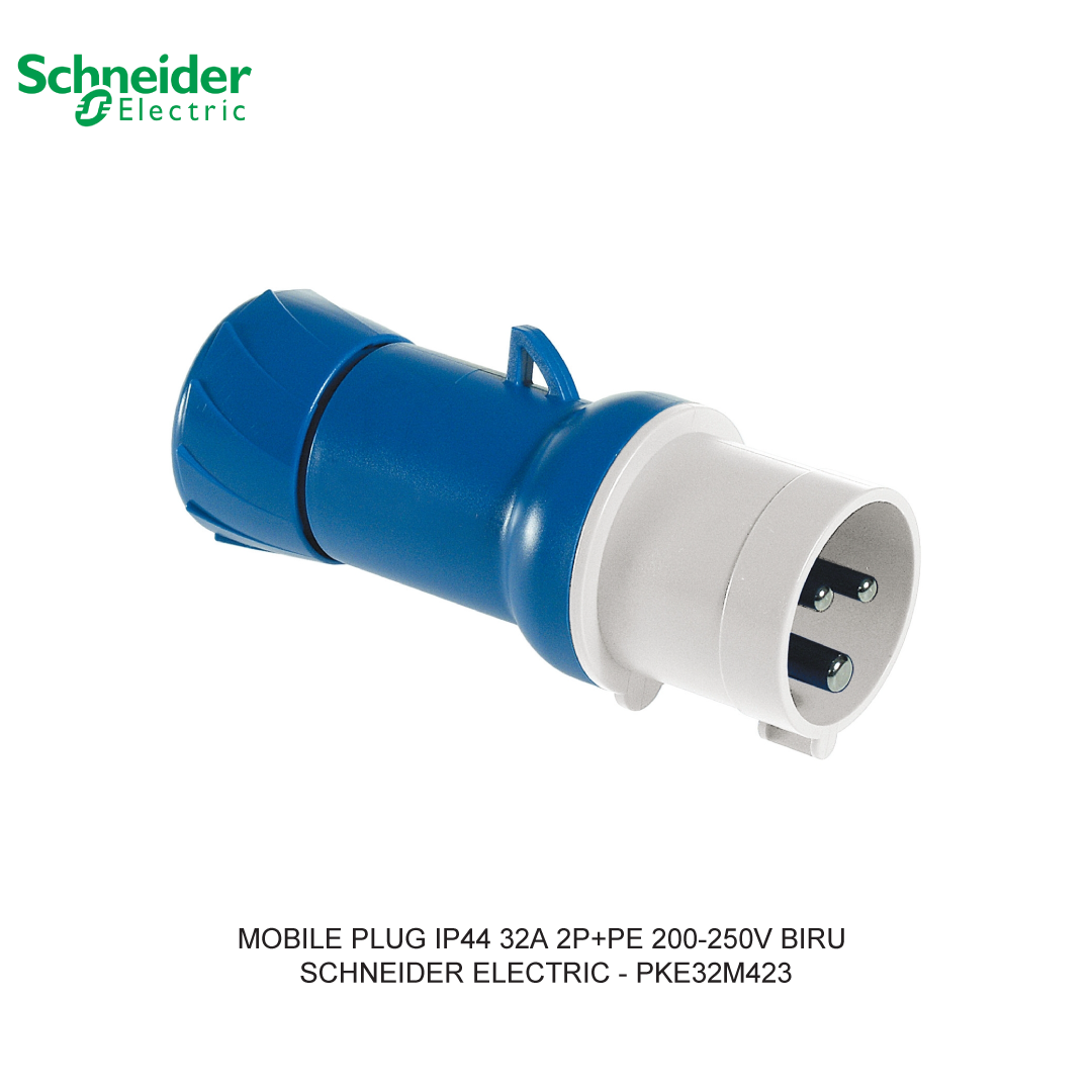 MOBILE PLUG IP44 32A 2P+PE 200-250V BIRU