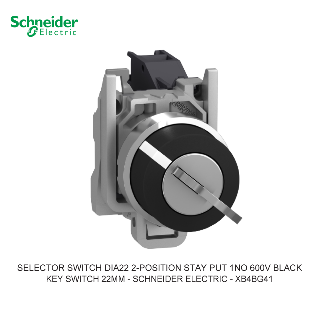 SELECTOR SWITCH DIA22 2-POSITION STAY PUT 1NO 600V BLACK