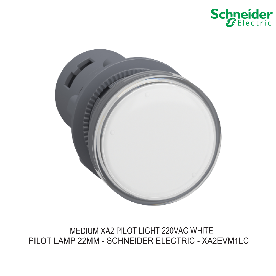 MEDIUM XA2 PILOT LIGHT 220VAC WHITE