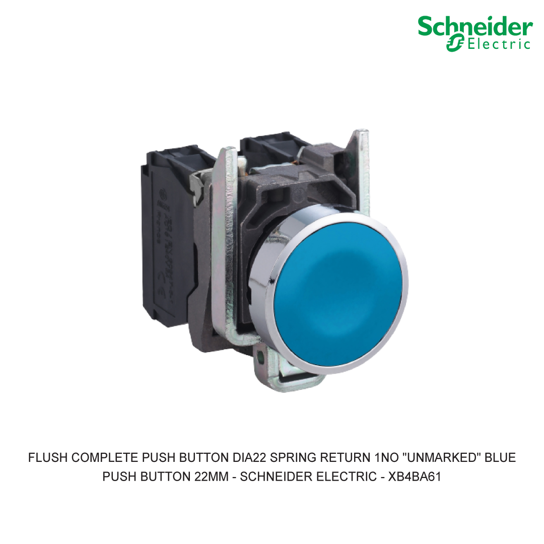 FLUSH COMPLETE PUSH BUTTON DIA22 SPRING RETURN 1NO