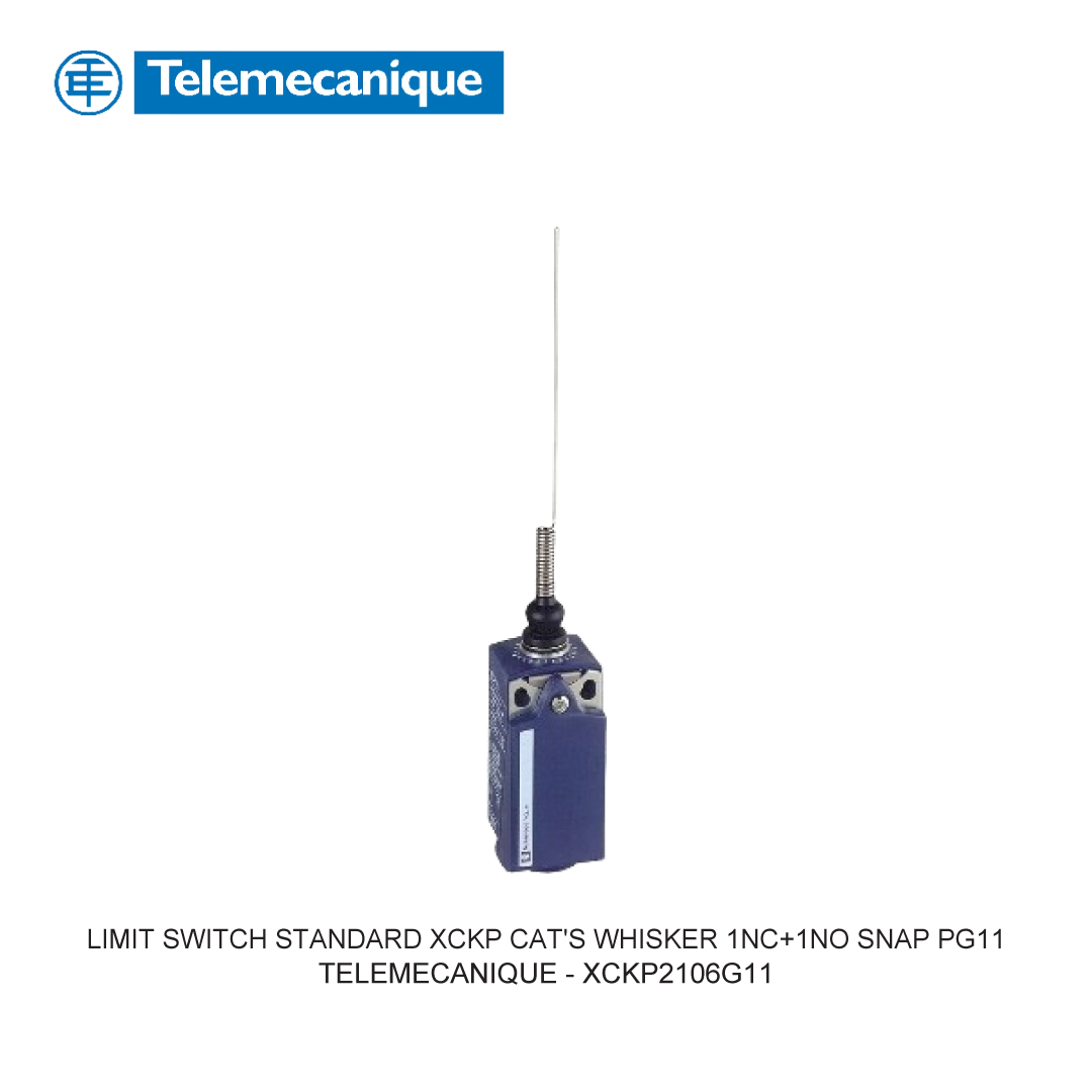 LIMIT SWITCH STANDARD XCKP CAT'S WHISKER 1NC+1NO SNAP PG11