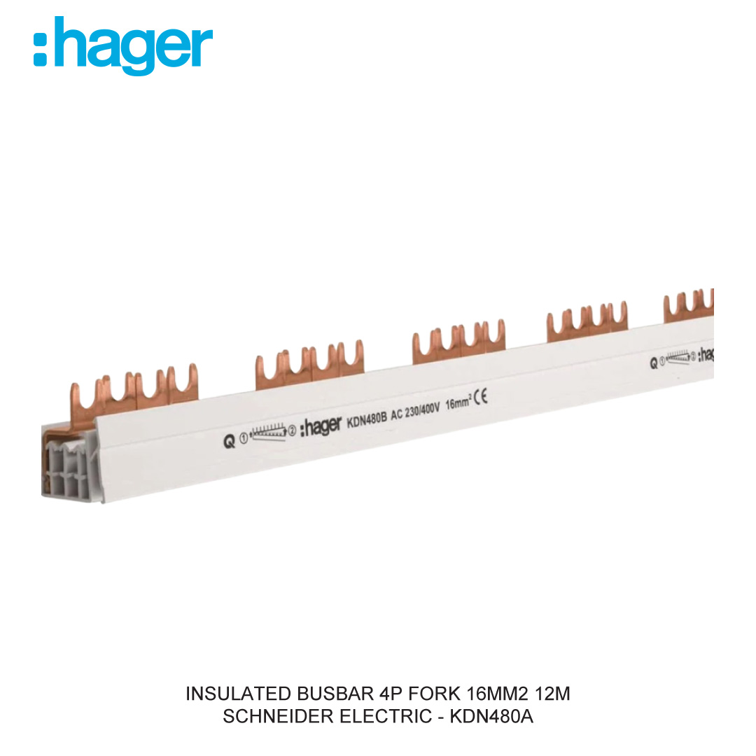 INSULATED BUSBAR 4P FORK 16MM2 12M