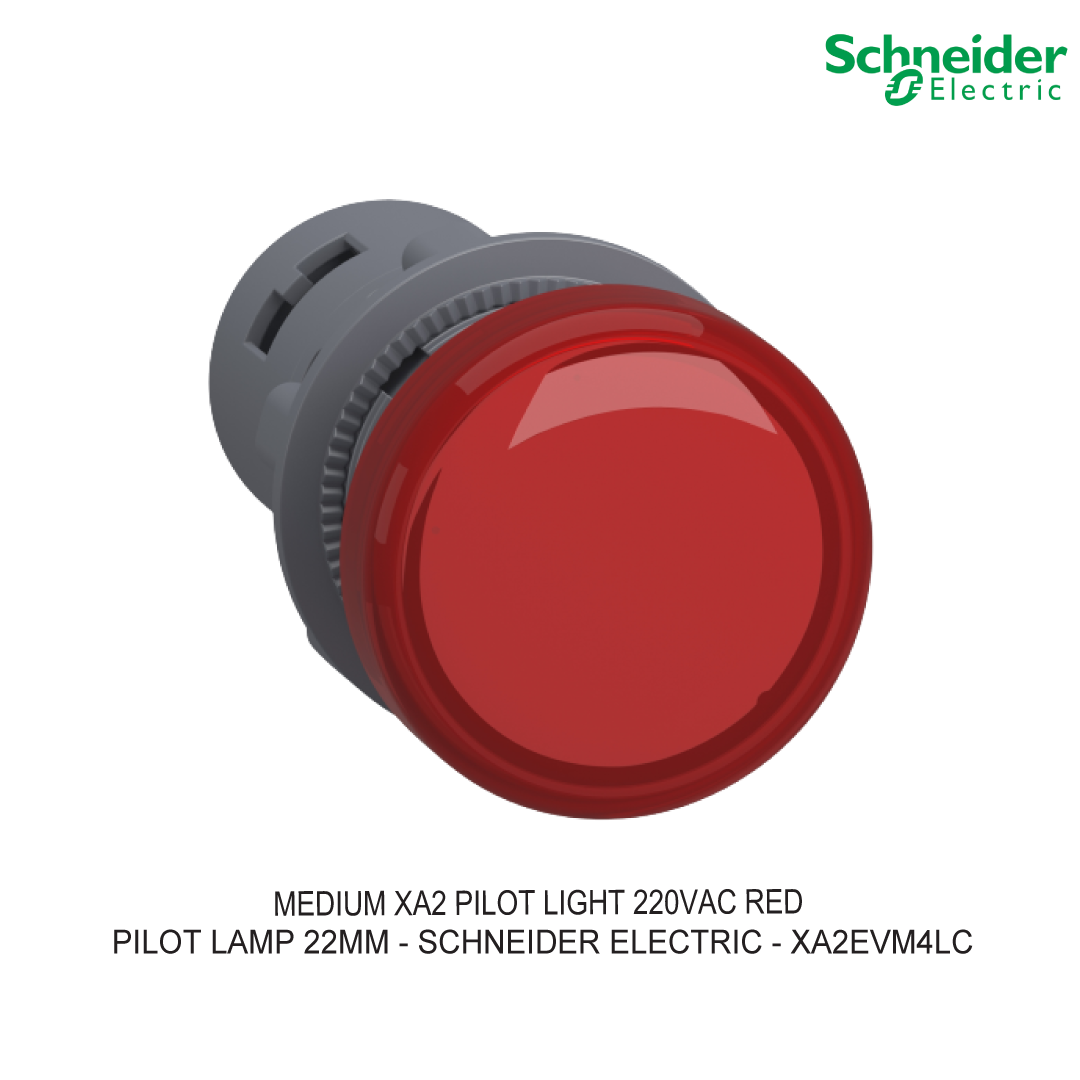 MEDIUM XA2 PILOT LIGHT 220VAC RED