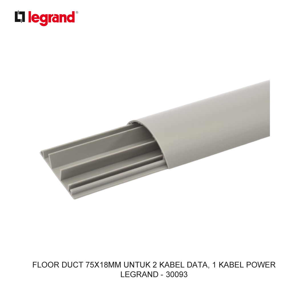 FLOOR DUCT 75X18MM UNTUK 2 KABEL DATA 1 KABEL POWER