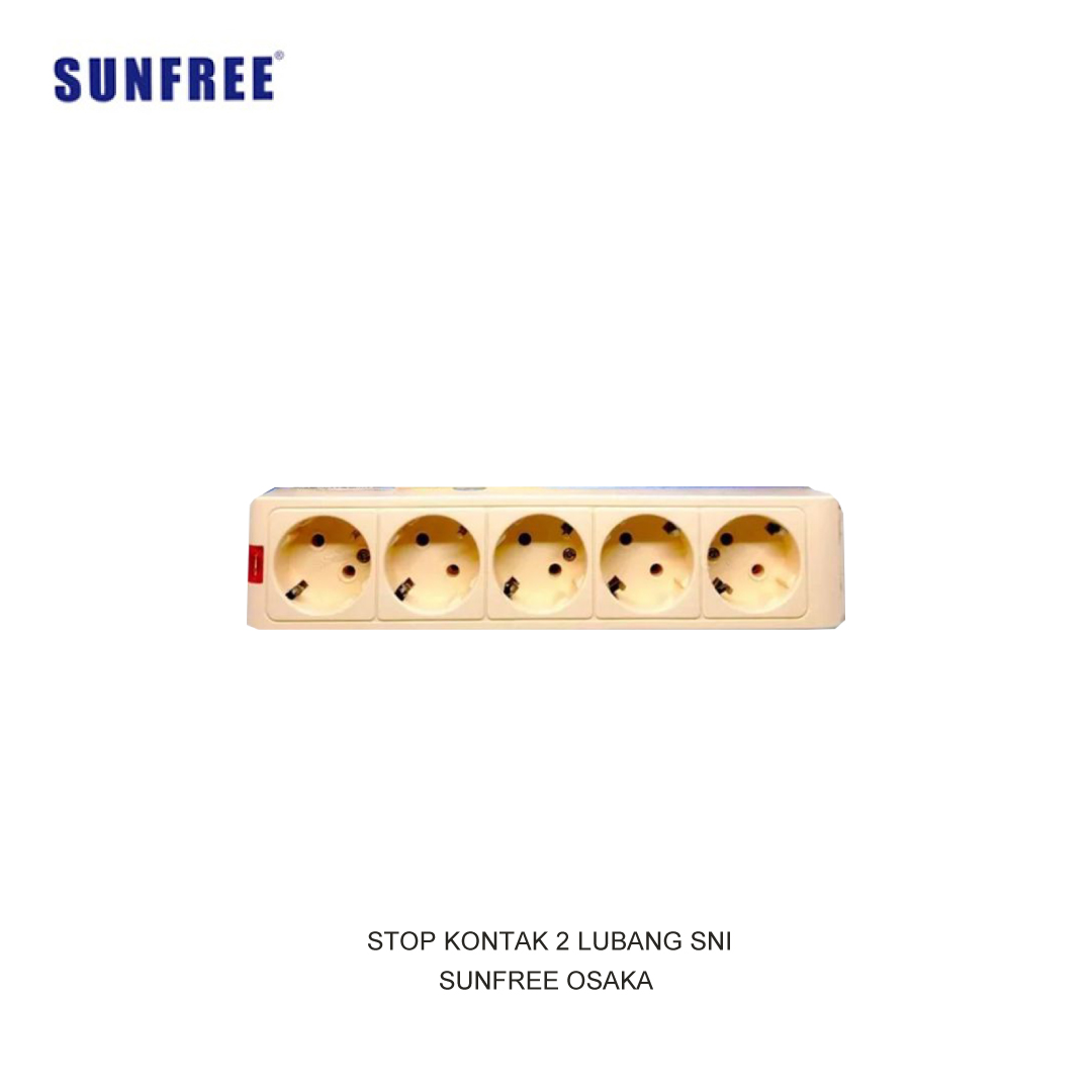SUNFREE 2 GANG SOCKET SNI
