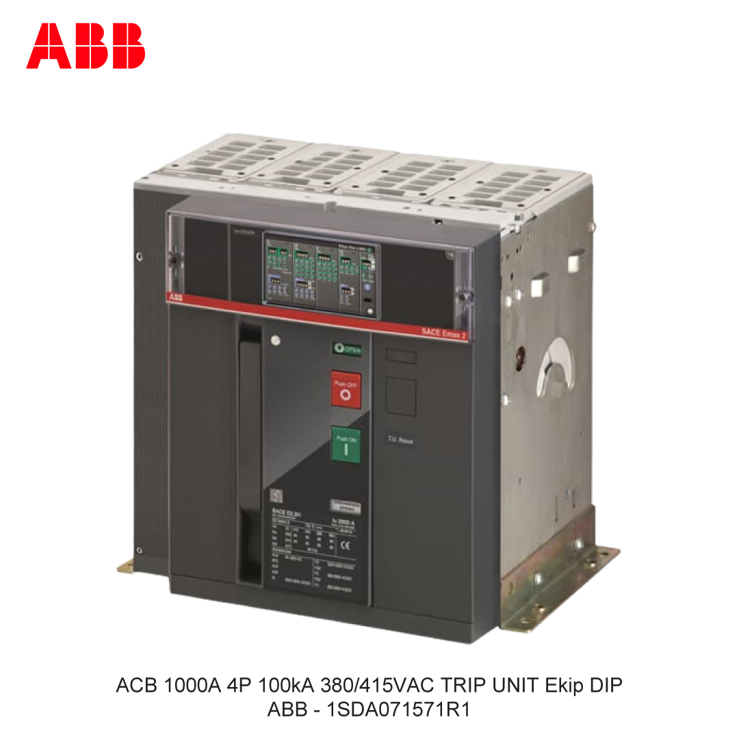 ACB 1000A 4P 100kA 380/415VAC TRIP UNIT Ekip DIP ABB