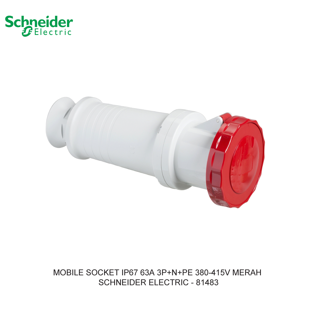 MOBILE SOCKET IP67 63A 3P+N+PE 380-415V MERAH