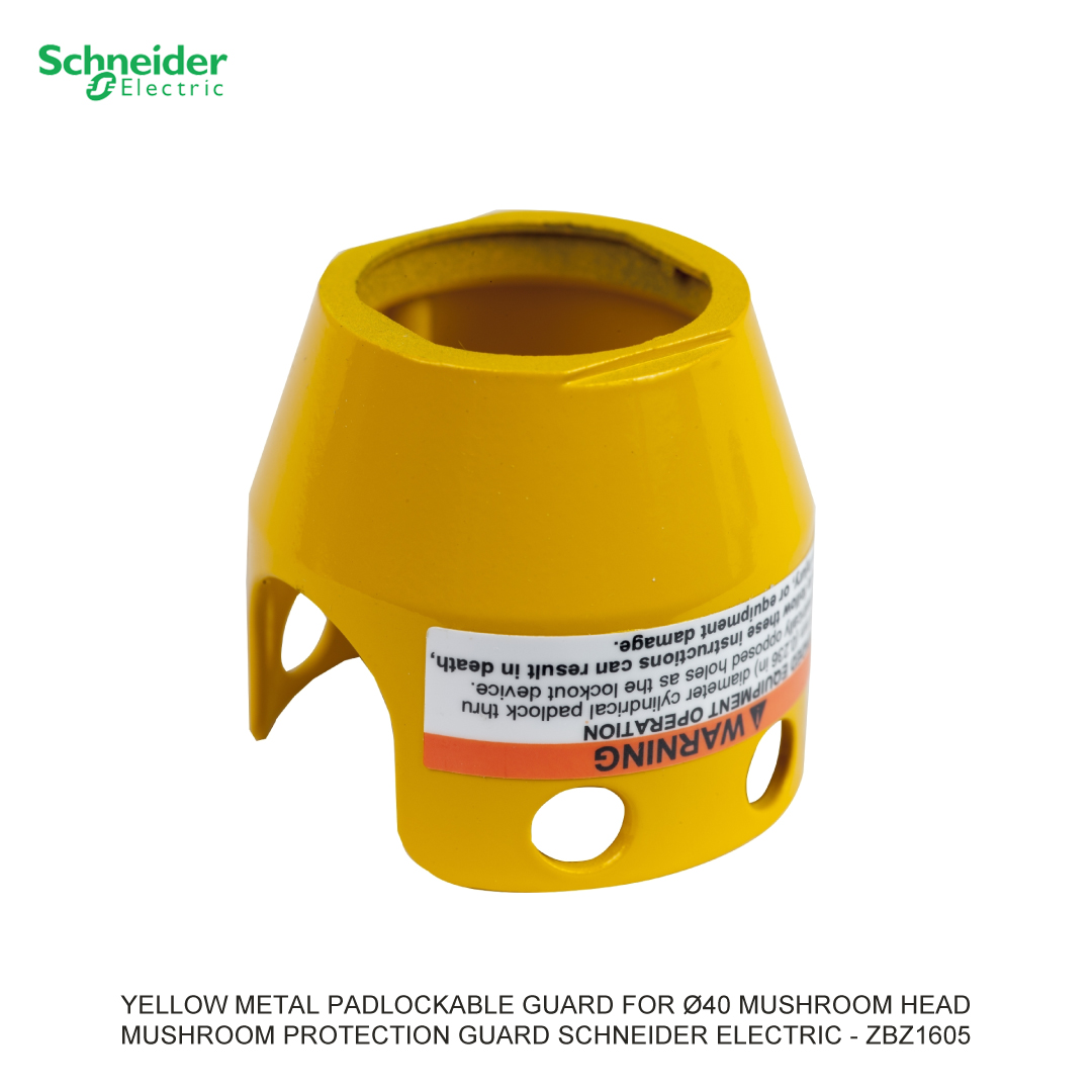YELLOW METAL PADLOCKABLE GUARD FOR DIAM40 MUSHROOM HEAD
