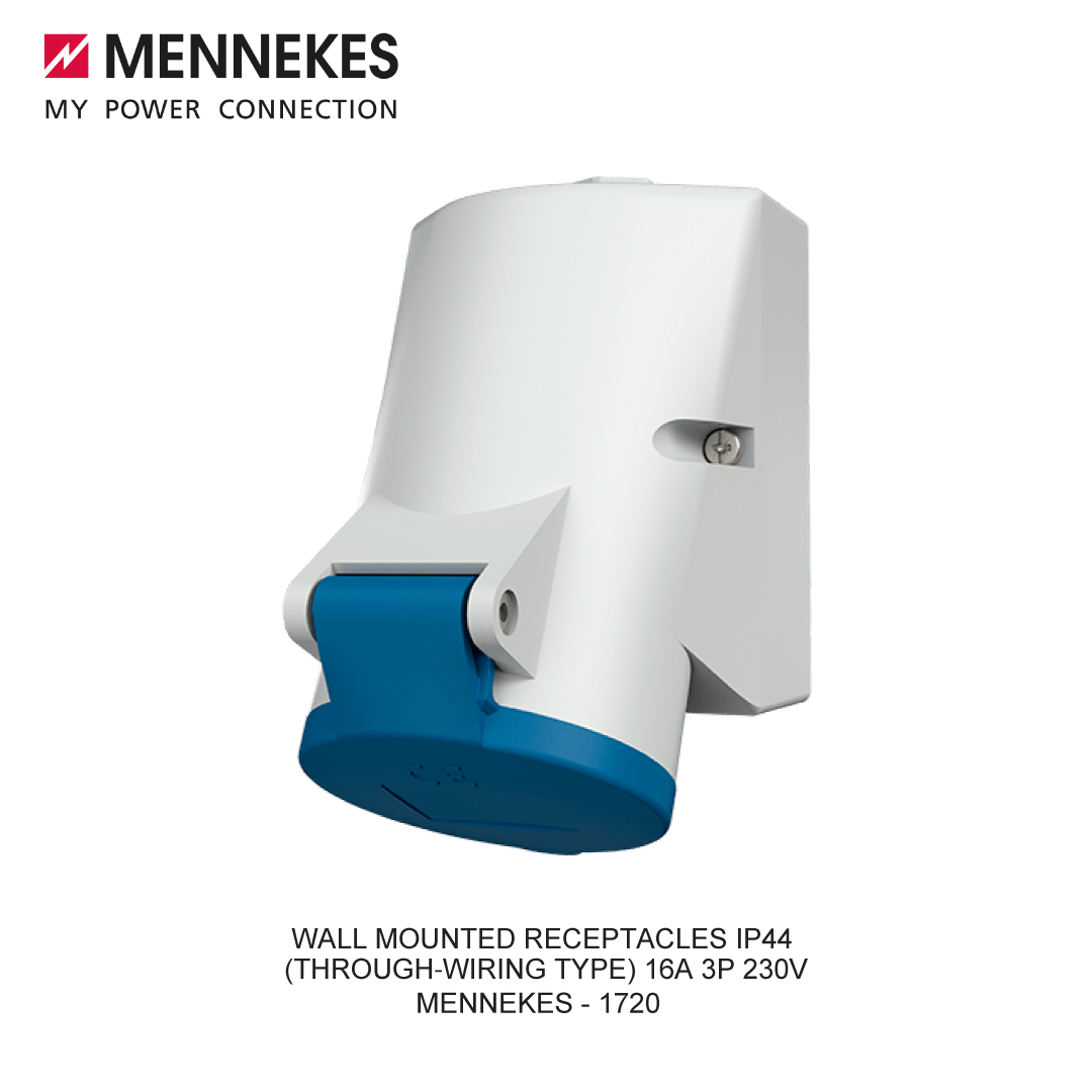 WALL MOUNTED RECEPTACLES IP44 (THROUGH-WIRING TYPE) 16A 3P 230V