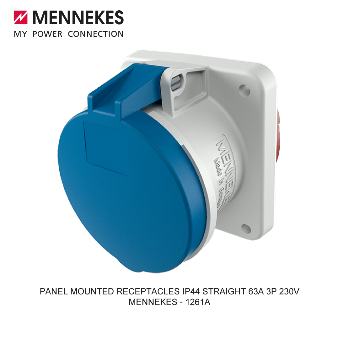 PANEL MOUNTED RECEPTACLES IP44 STRAIGHT 63A 3P 230V