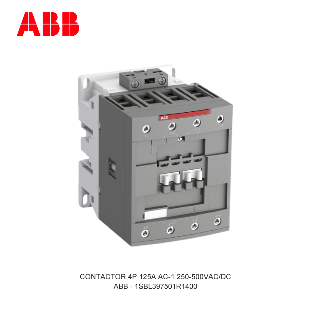 CONTACTOR 4P 125A AC-1 250-500V AC/DC