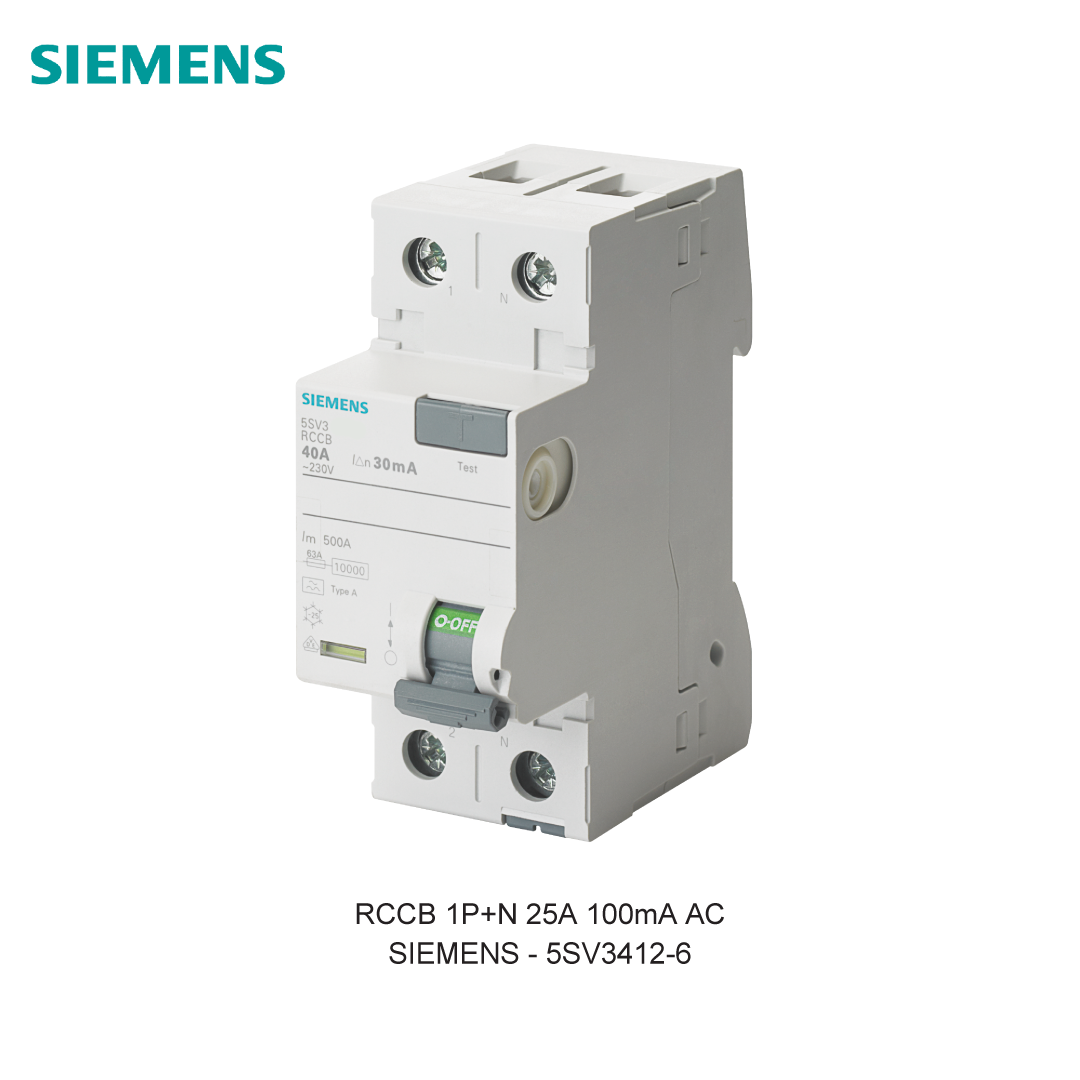 RCCB 1P+N 25A 100mA AC