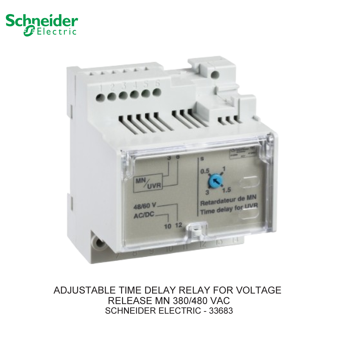 ADJUSTABLE TIME DELAY RELAY FOR VOLTAGE RELEASE MN 380/480 VAC