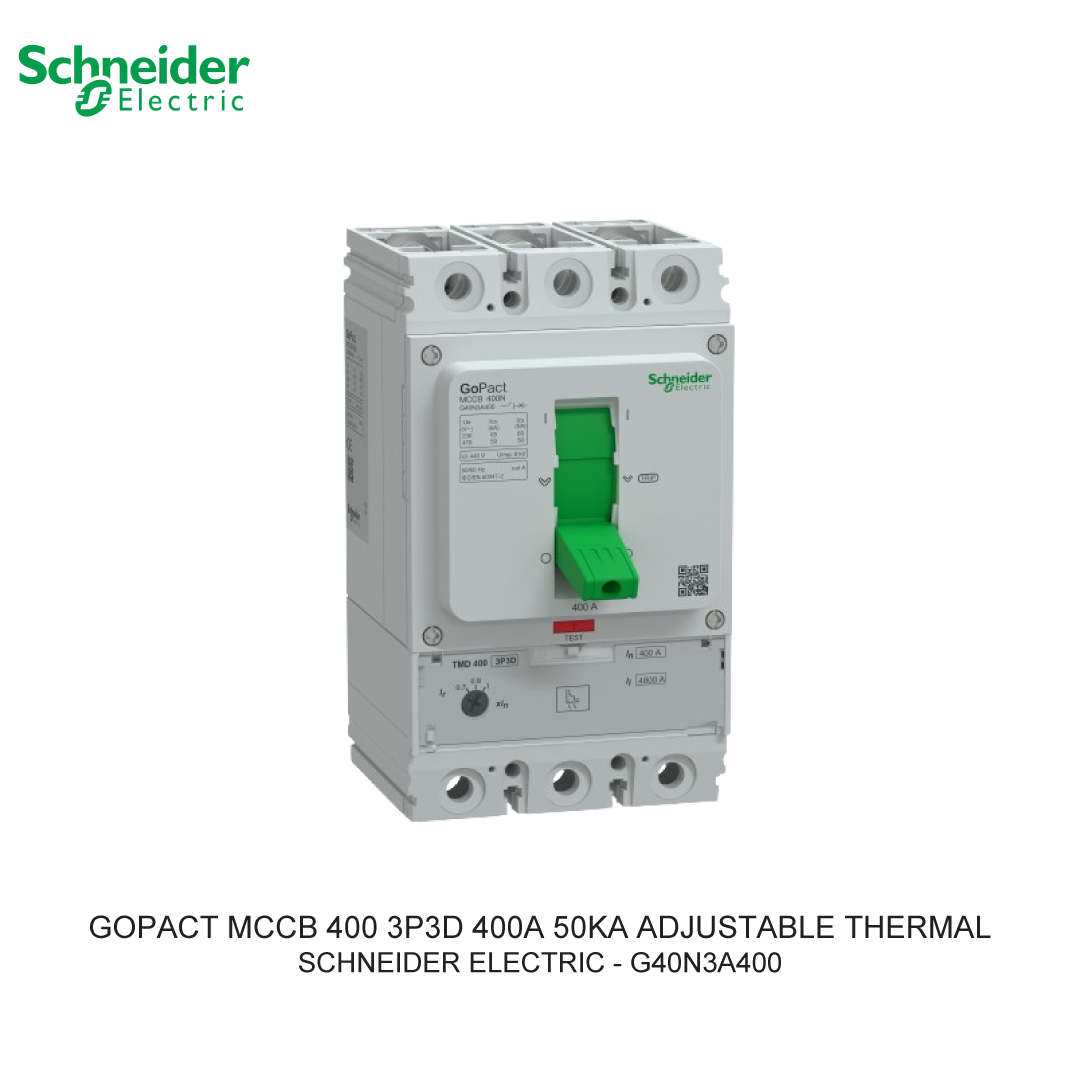 GOPACT MCCB 3P3D 400A 50KA ADJUSTABLE THERMAL