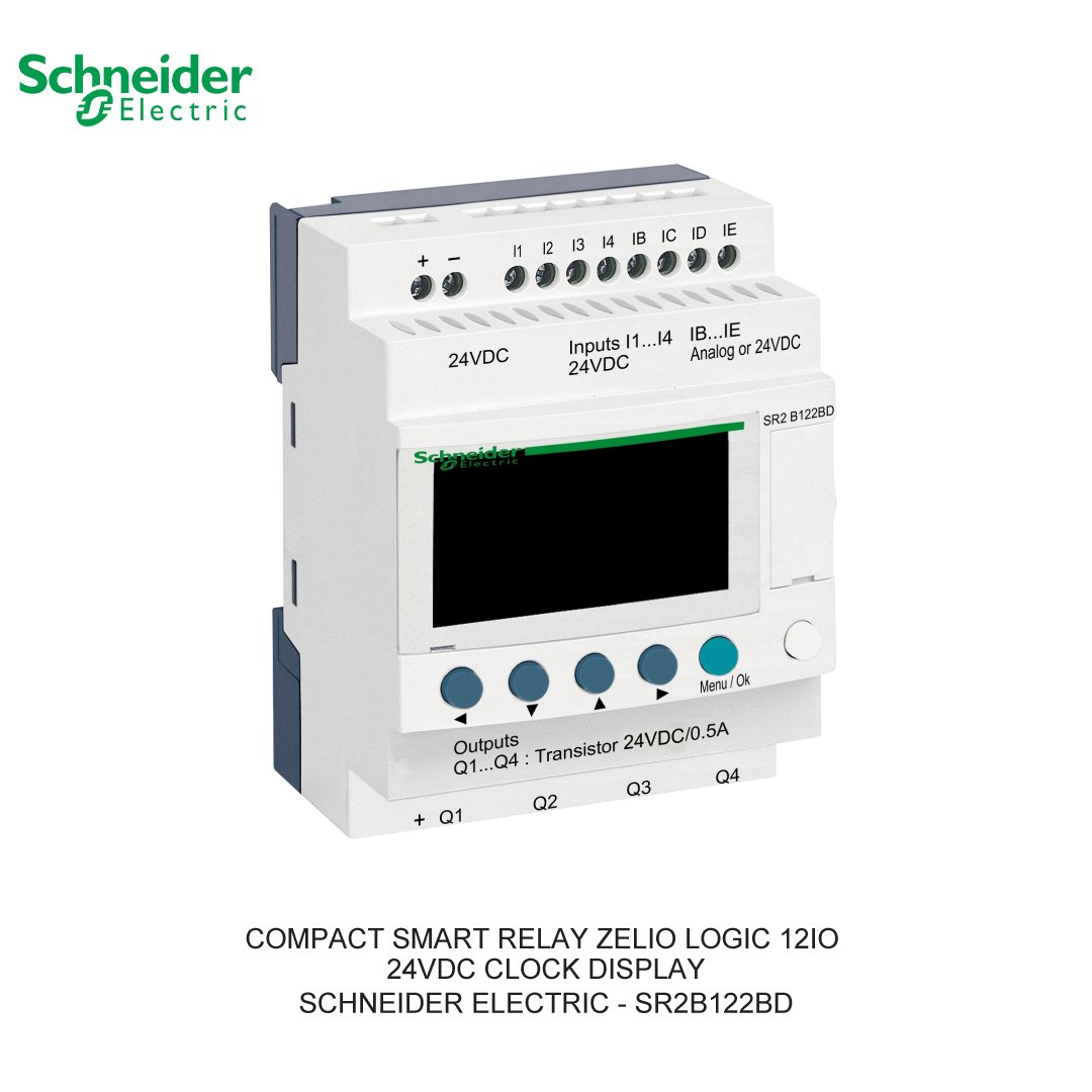 COMPACT SMART RELAY ZELIO LOGIC 12IO 24VDC CLOCK DISPLAY