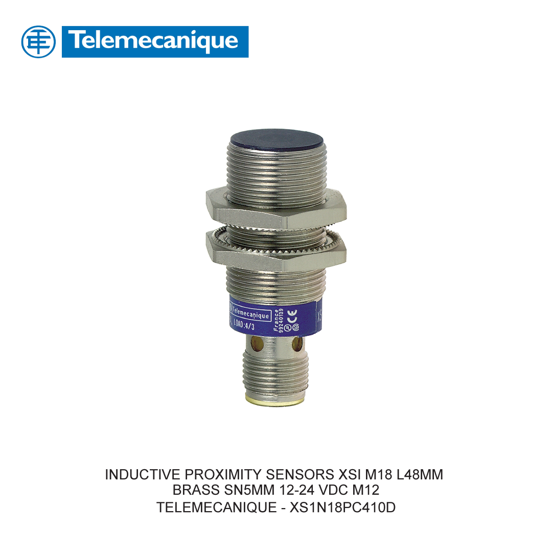 INDUCTIVE PROXIMITY SENSORS XSI M18 L48MM BRASS SN5MM 12-24 VDC M12