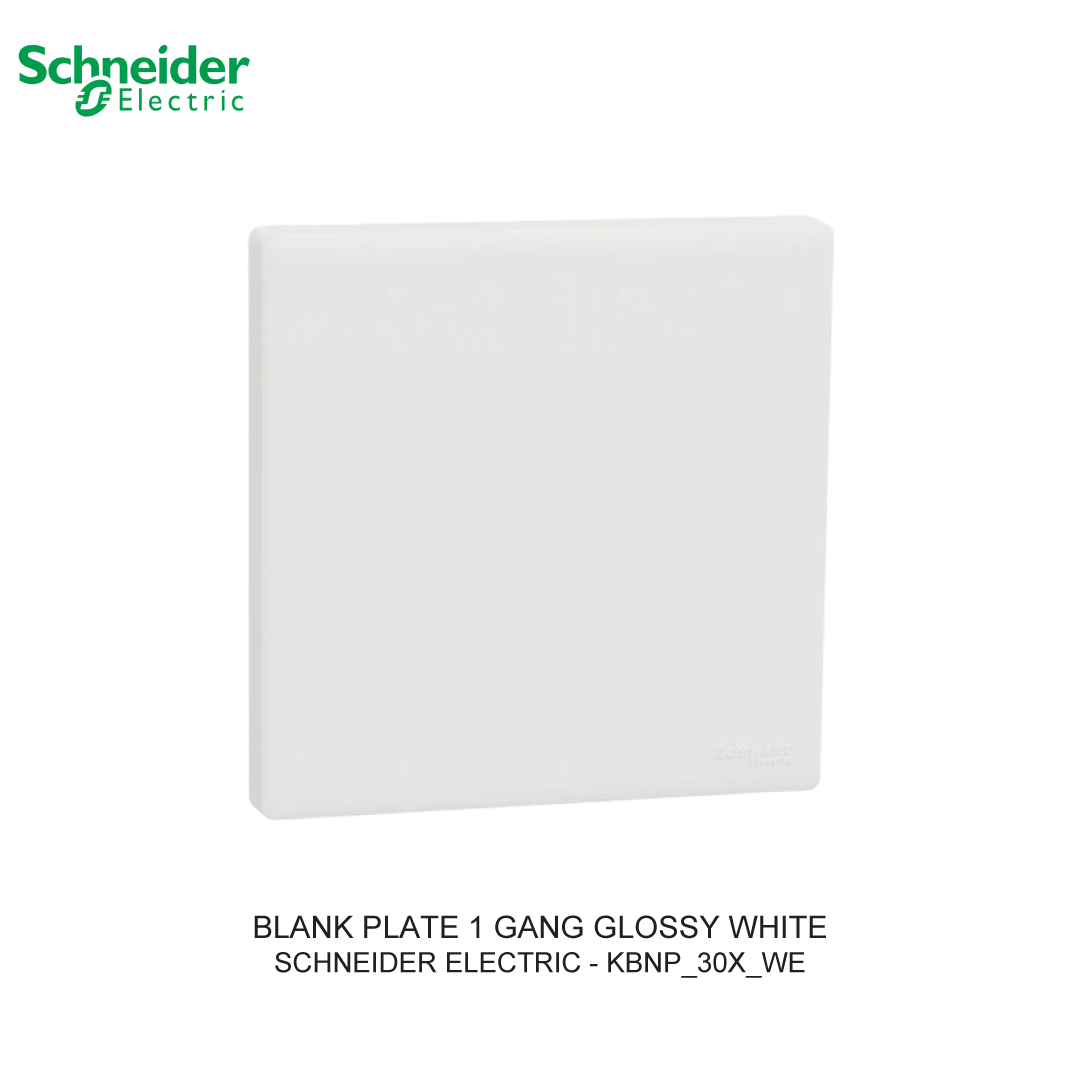 BLANK PLATE 1 GANG GLOSSY WHITE