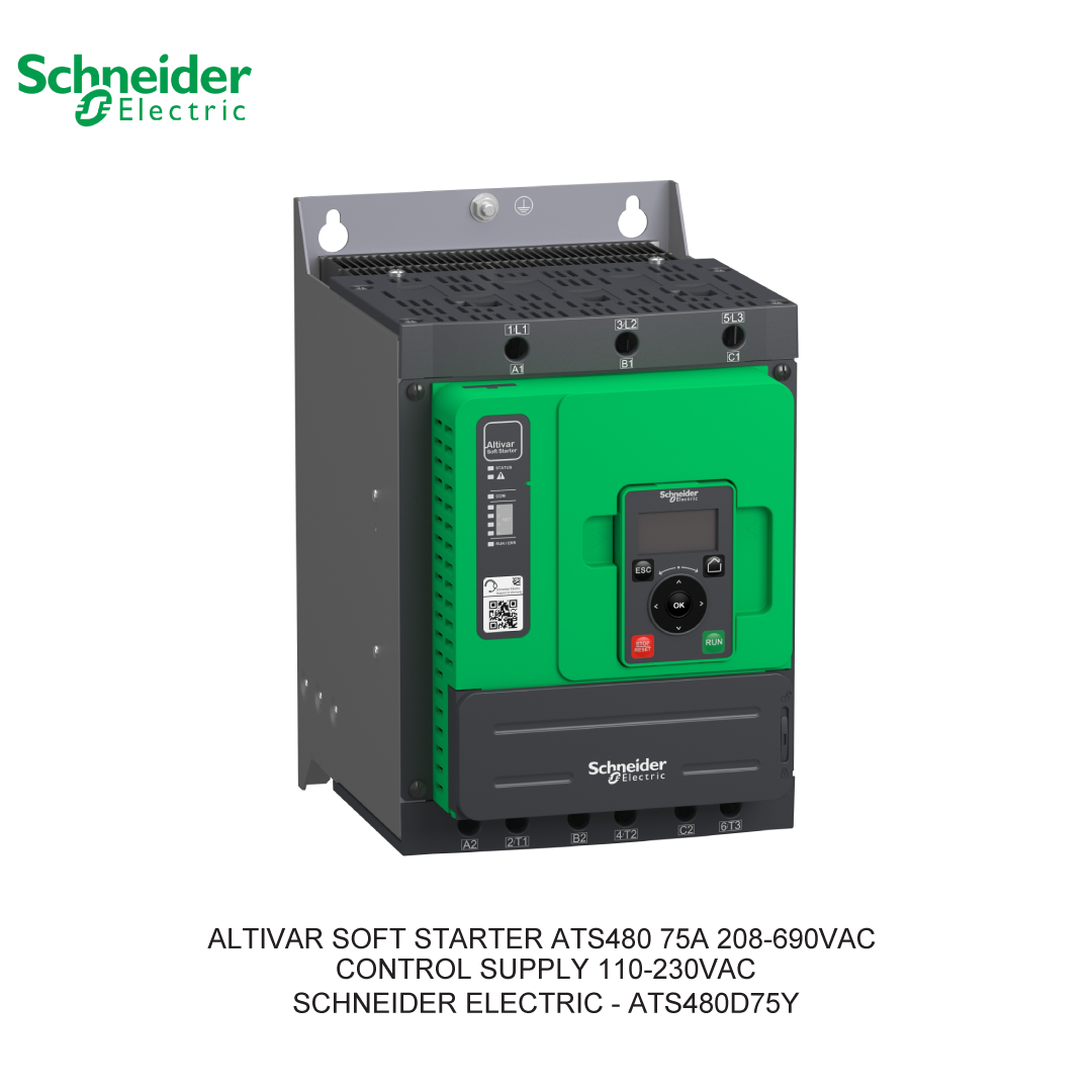 ALTIVAR SOFT STARTER ATS480 75A 208-690VAC CONTROL SUPPLY 110-230VAC