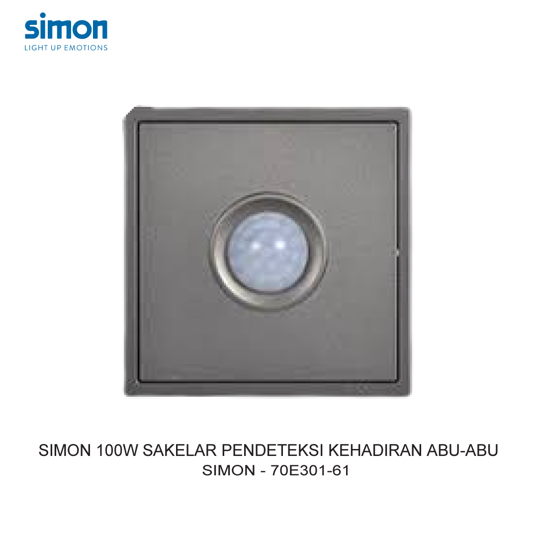 SIMON 100W PRESENCE DETECTOR SWITCH MODULE GREY
