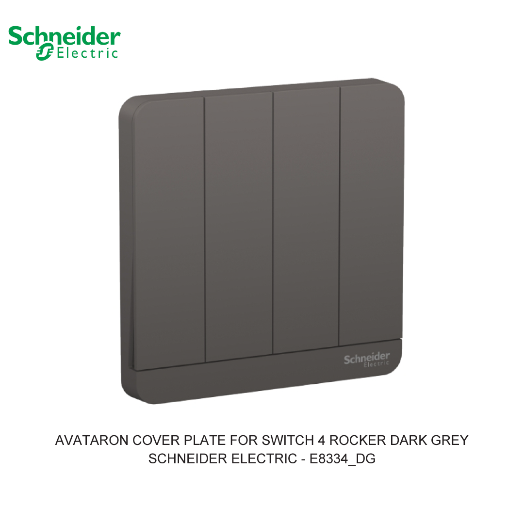 AVATARON COVER PLATE FOR SWITCH 4 ROCKER DARK GREY